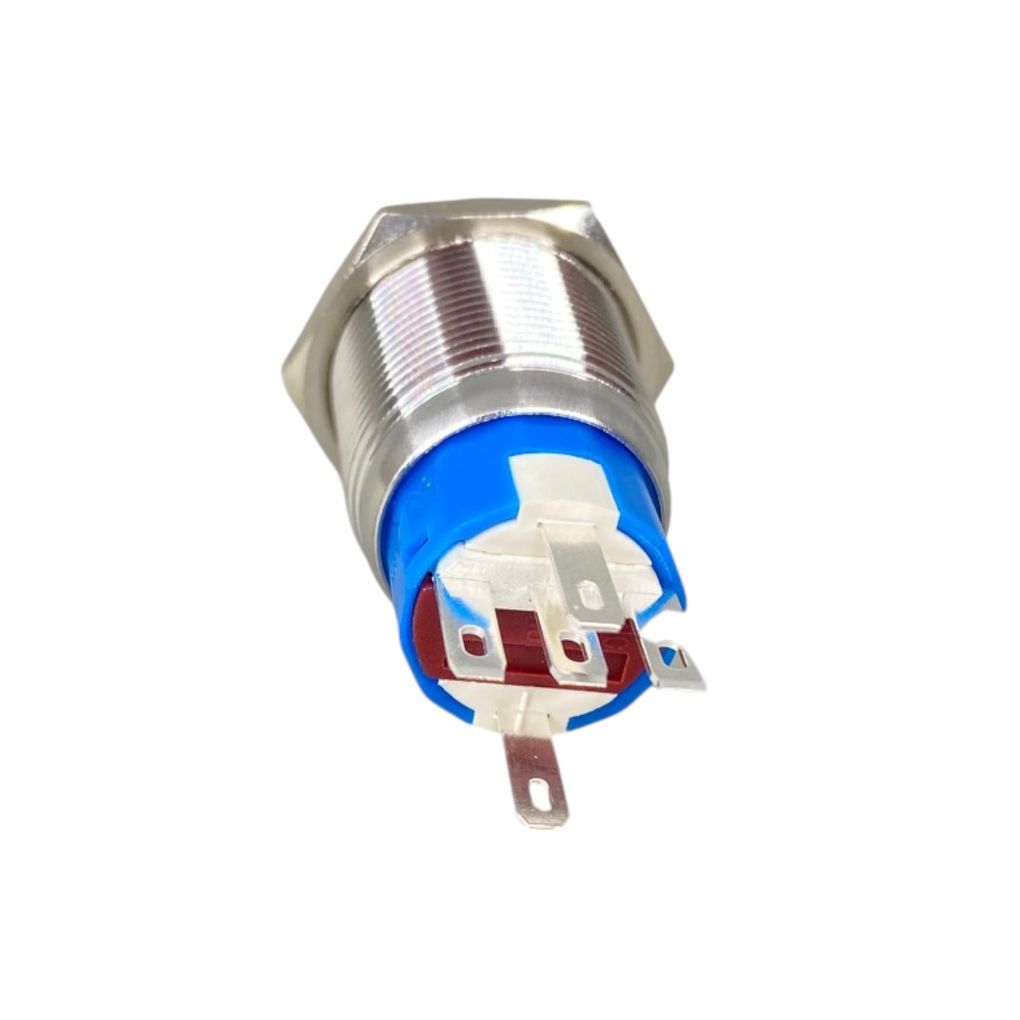 Pactrade Marine Boat SS304 Red LED 12V 5A Flush Light Auto On-Off Push Switch Ring Button