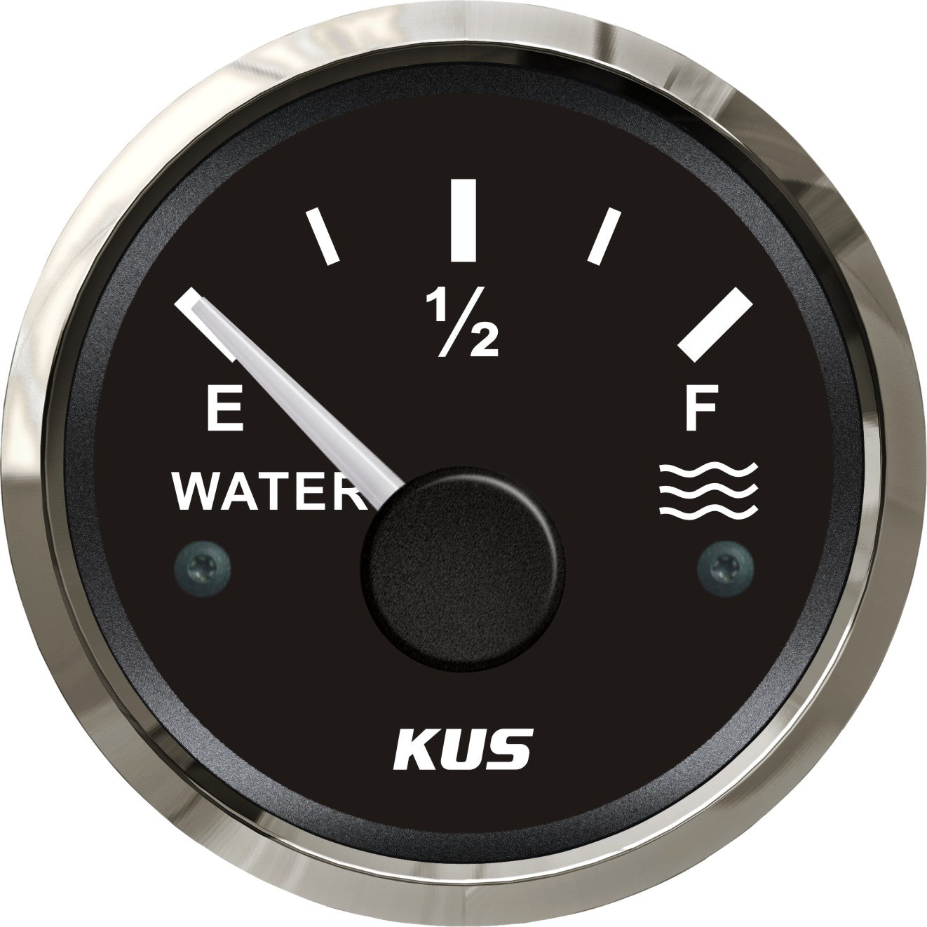 Pactrade Marine Boat KUS 2'' SS316 Water Tank Level Gauge Indicator Empty Full Red/Yellow 12V/24V 52mm 240-33ohms