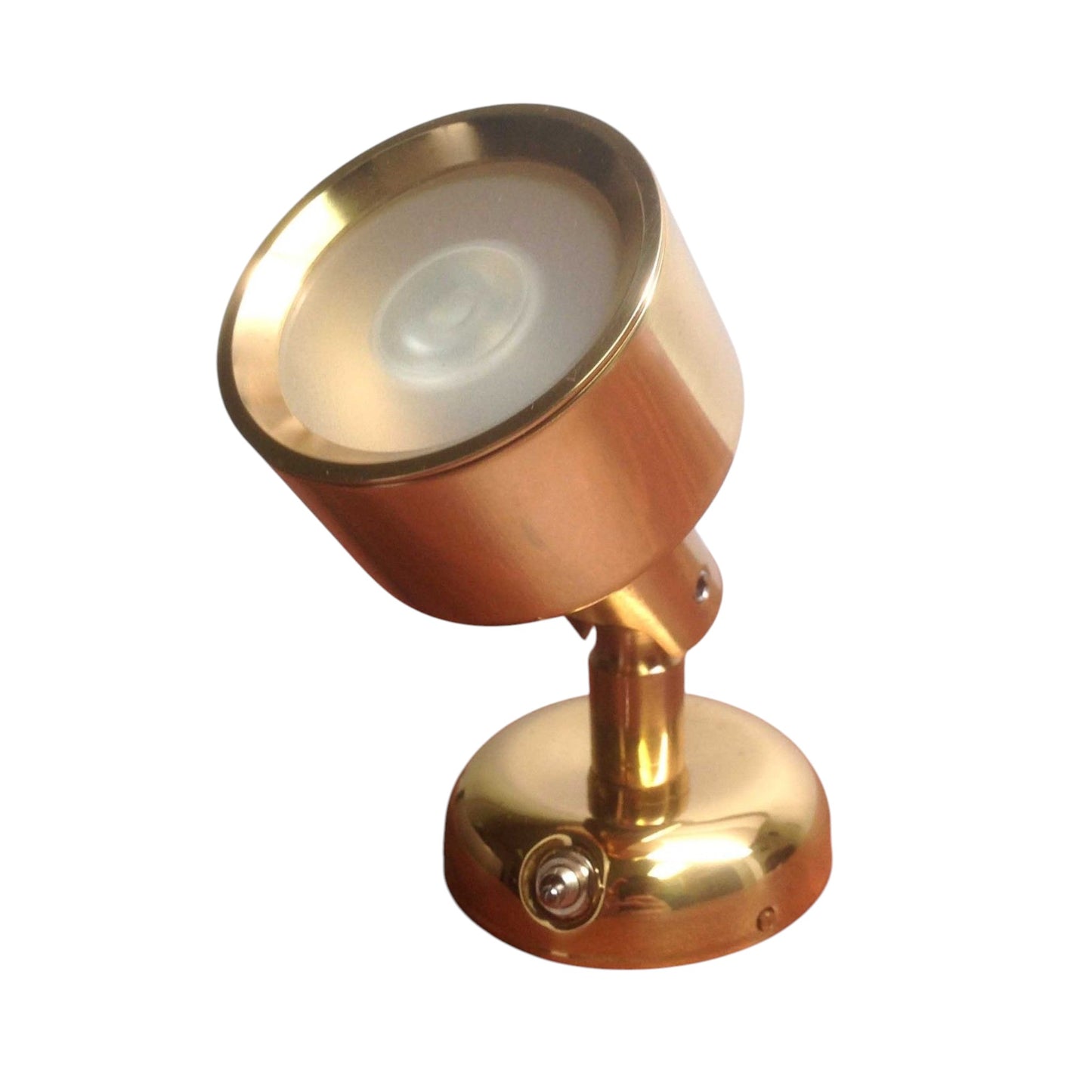 Pactrade Marine Boat LED Swivel Reading Light Polished Brass Interior 140LM