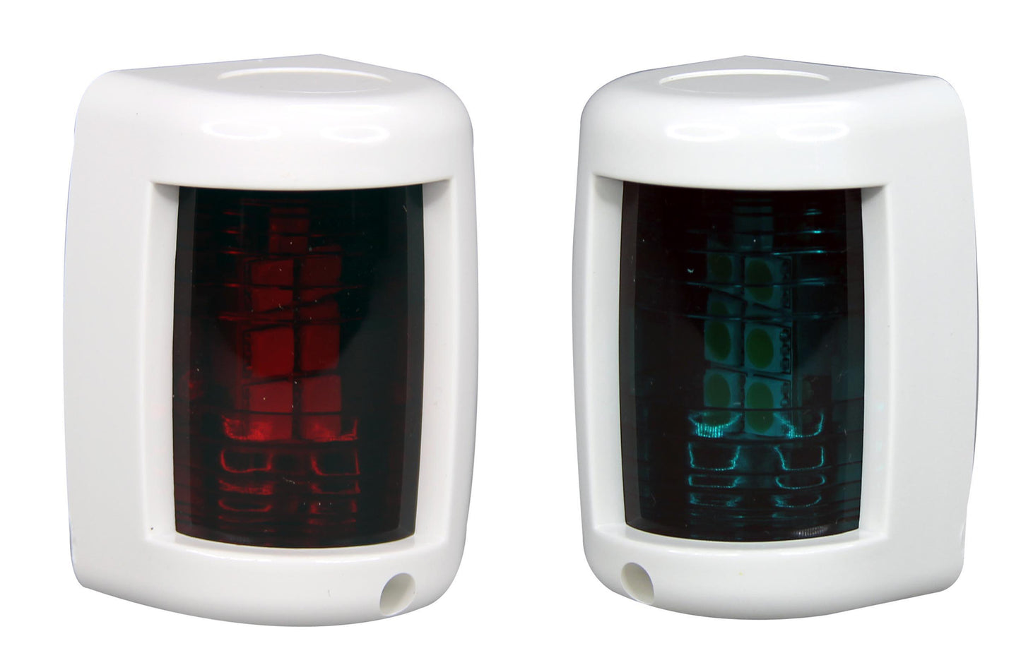 Pactrade Marine Boat Mini Green Starboard and Red Port LED navigation Light 12v up to 1NM (White)