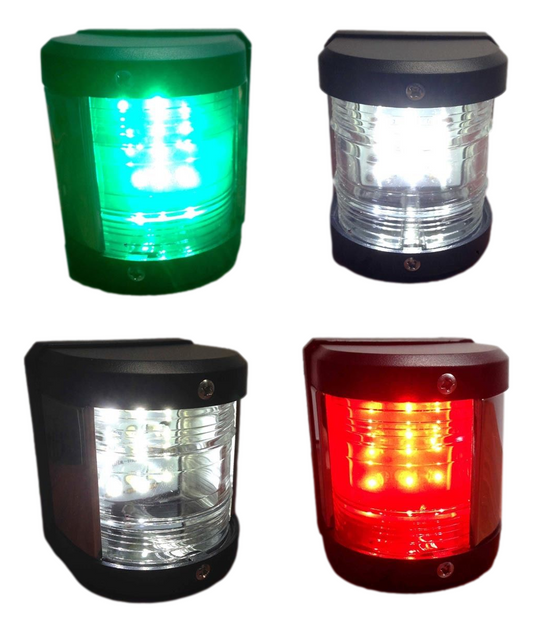 MARINE BOAT NAVIGATION LIGHS 5 PCS SET STARBOARD, PORT, MASTHEAD, STERN & BOW