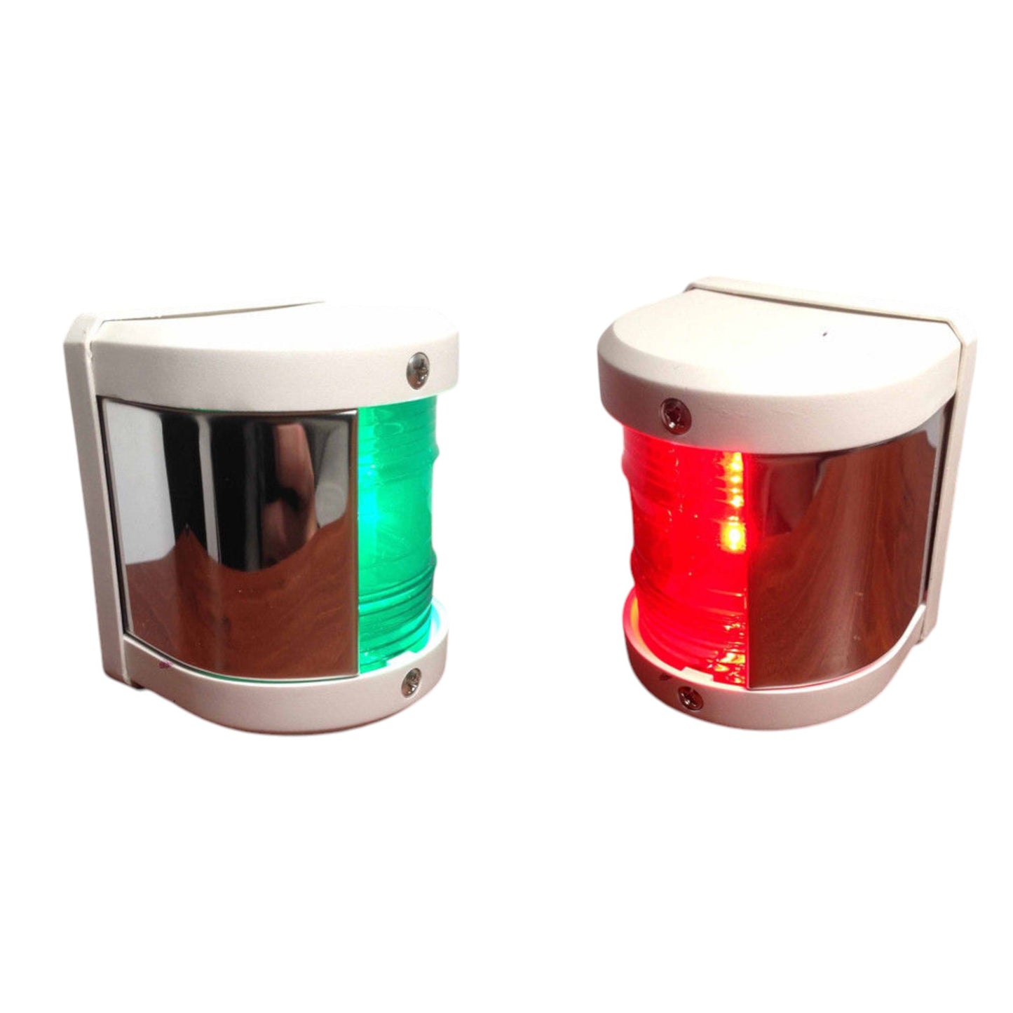 Pactrade Marine Boat Green Starboard And Red Port Side LED Navigation Light - White