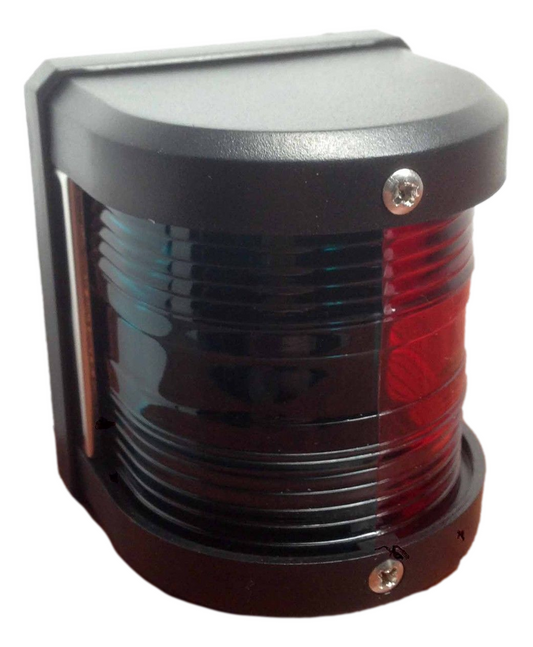 MARINE BOAT RED & GREEN BOW NAVIGATION LIGHT WATERPROOF 2 NAUTICAL MILES