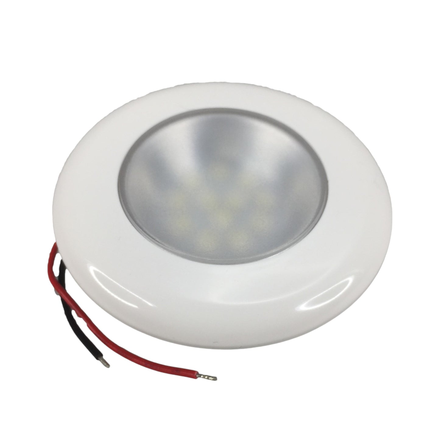 Pactrade Marine RV Boat Pontoon Red Green Blue White LED Courtesy Ceiling Light White Plastic Housing Glare Free Illumination Lens Energy Saving12V DC (Surface/Flush Mount)