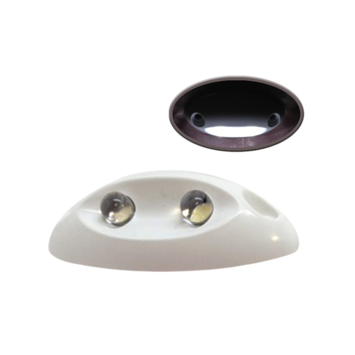 Pactrade Marine Boat White LED Courtesy Light Cool White 12V 0.23W Plastic 30 Deg Beam