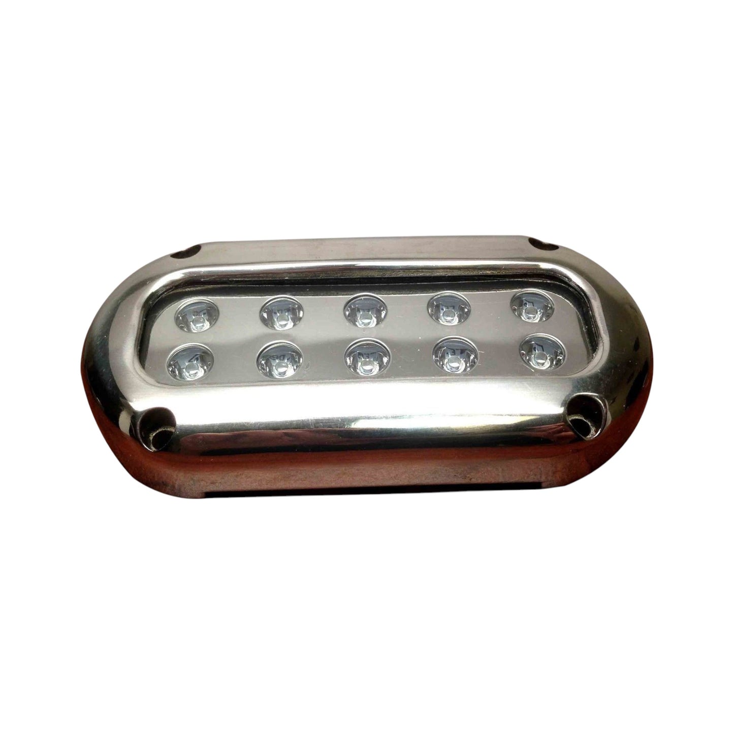 Pactrade Marine Ultra Bright White LED Stainless Steel Underwater Light Surface Mount