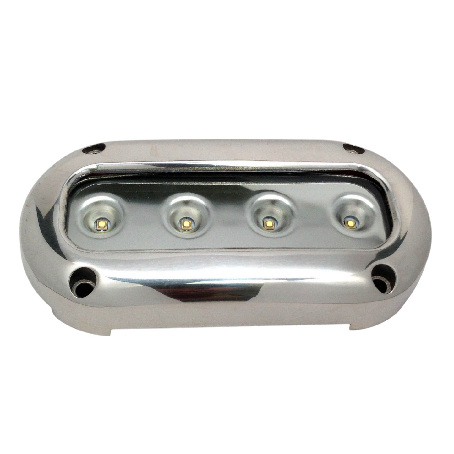 Pactrade Marine Bright S.S.316 Marine White Underwater Light Standalone Unit Boat 4 LED 10W