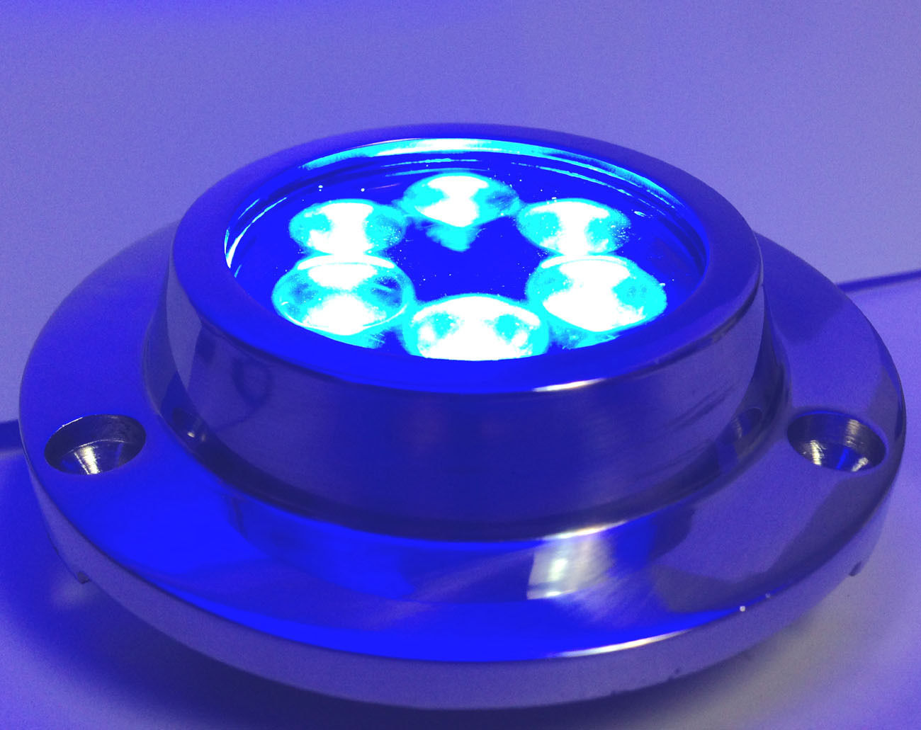 SUPER BRIGHT S.S.316 MARINE BLUE UNDERWATER LIGHT BOAT 6 LED 14W FISHING