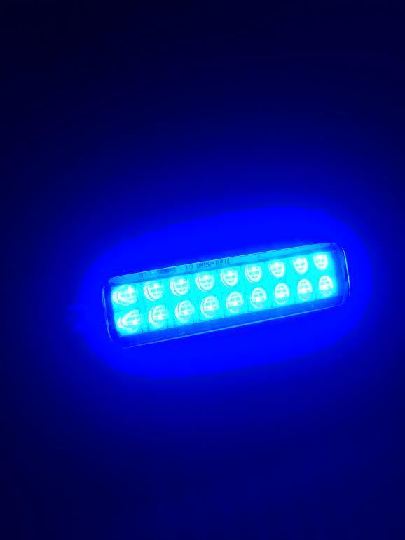 Pactrade Marine Red/Green/Blue/White 18 LED Underwater Light w/ SS 316 Trim Ring