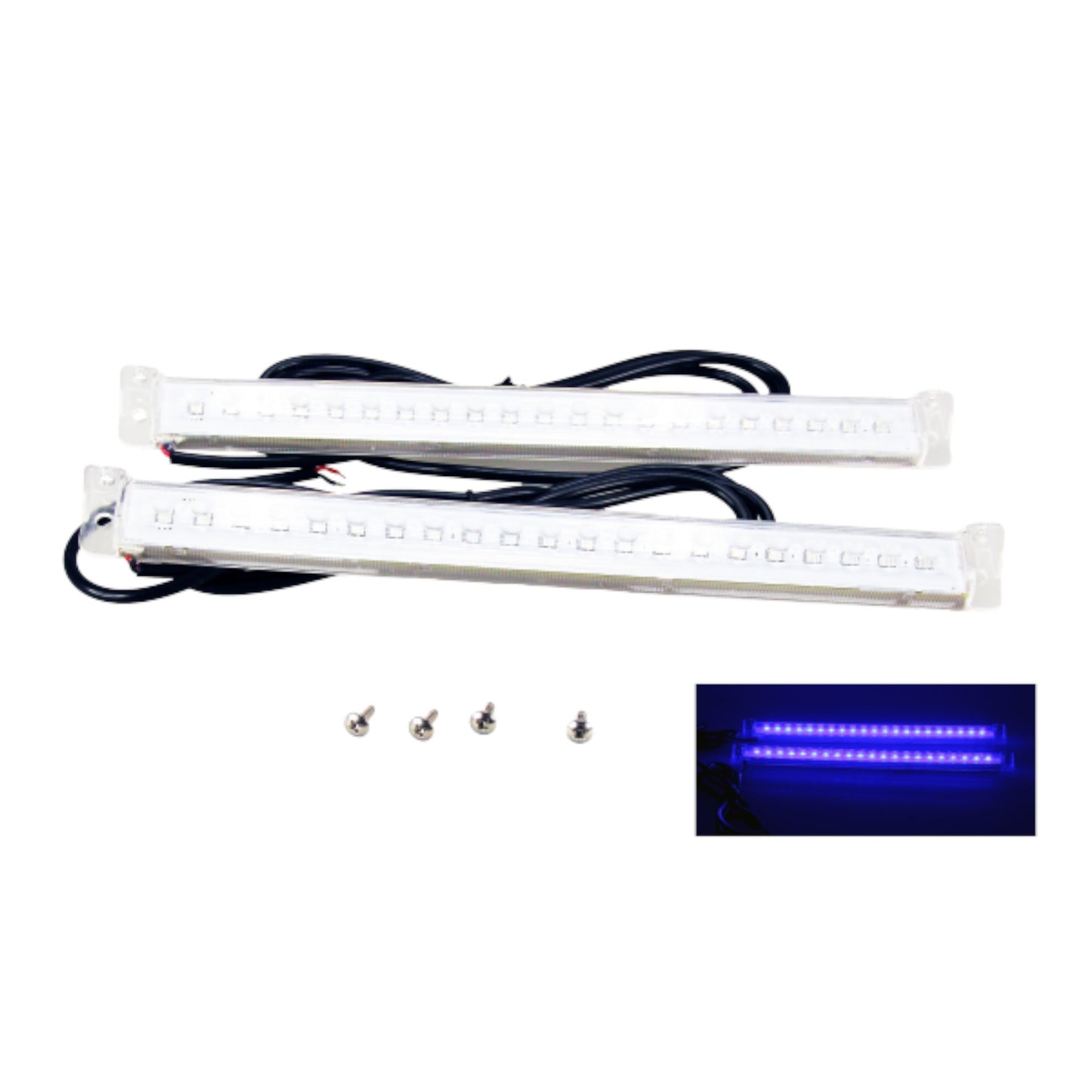 Pactrade Marine 2x 21 LED 12V Trim Tab Transom Light Bar Blue Boat underwater