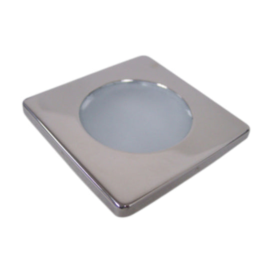 Pactrade Marine RV LED High Power Square Ceiling Light Stainless Steel Flush Mount