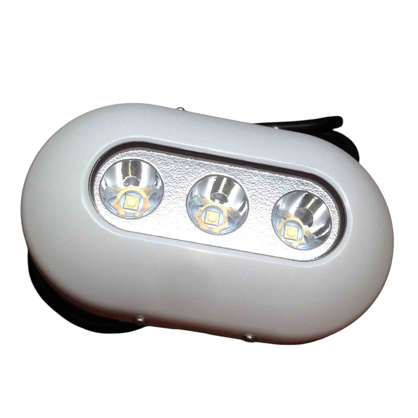 Pactrade Marine Super Bright Polymer Oval Marine White Underwater Light Boat 3 LED 6W Fishing