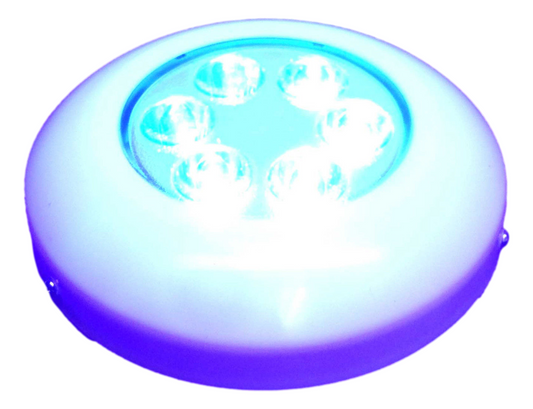 SUPER BRIGHT ROUND POLYMER MARINE BLUE UNDERWATER LIGHT BOAT 6 LED 12W FISHING