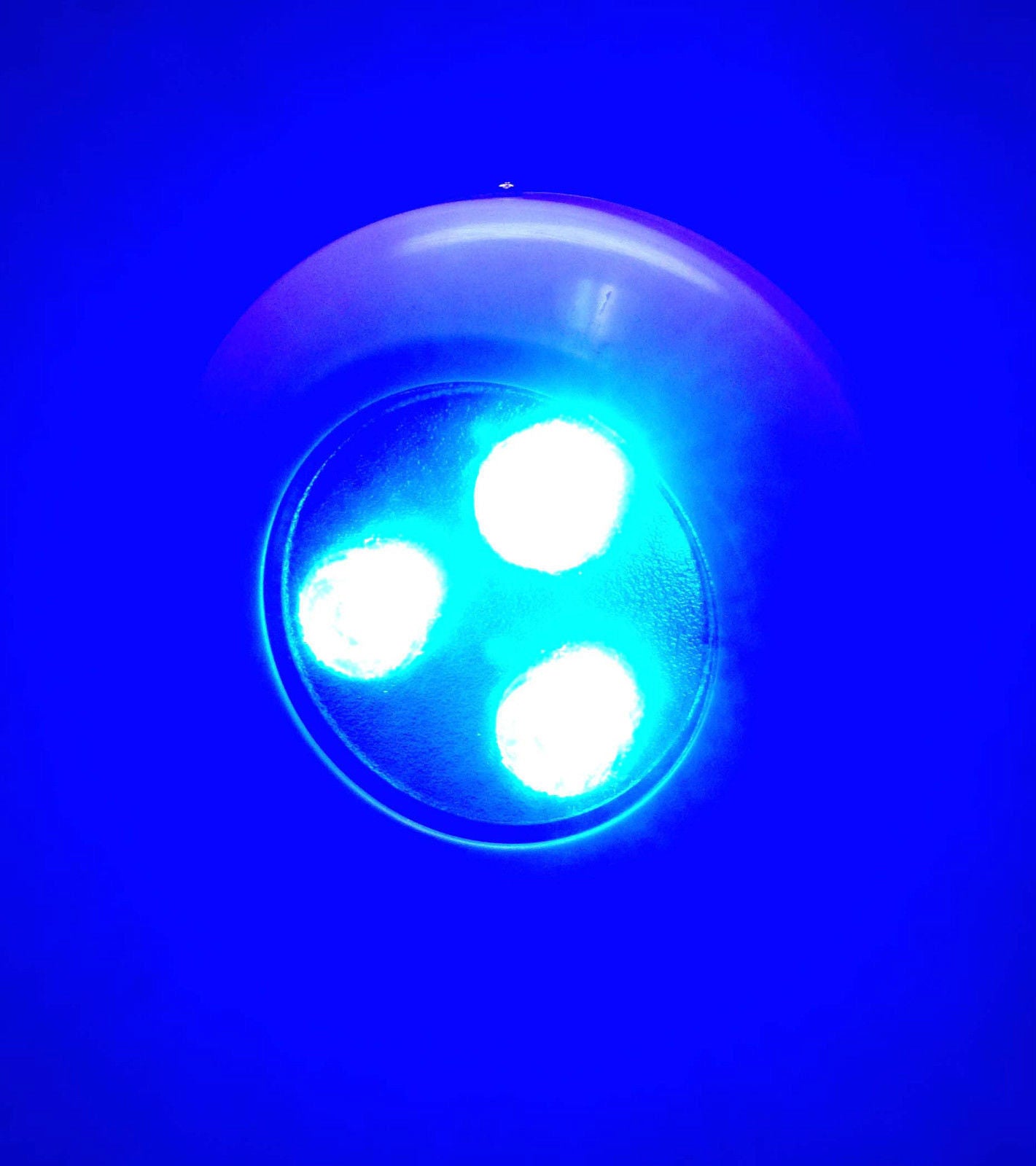 SUPER BRIGHT POLYMER MARINE BLUE UNDERWATER LIGHT BOAT 3 LED 6W FISHING