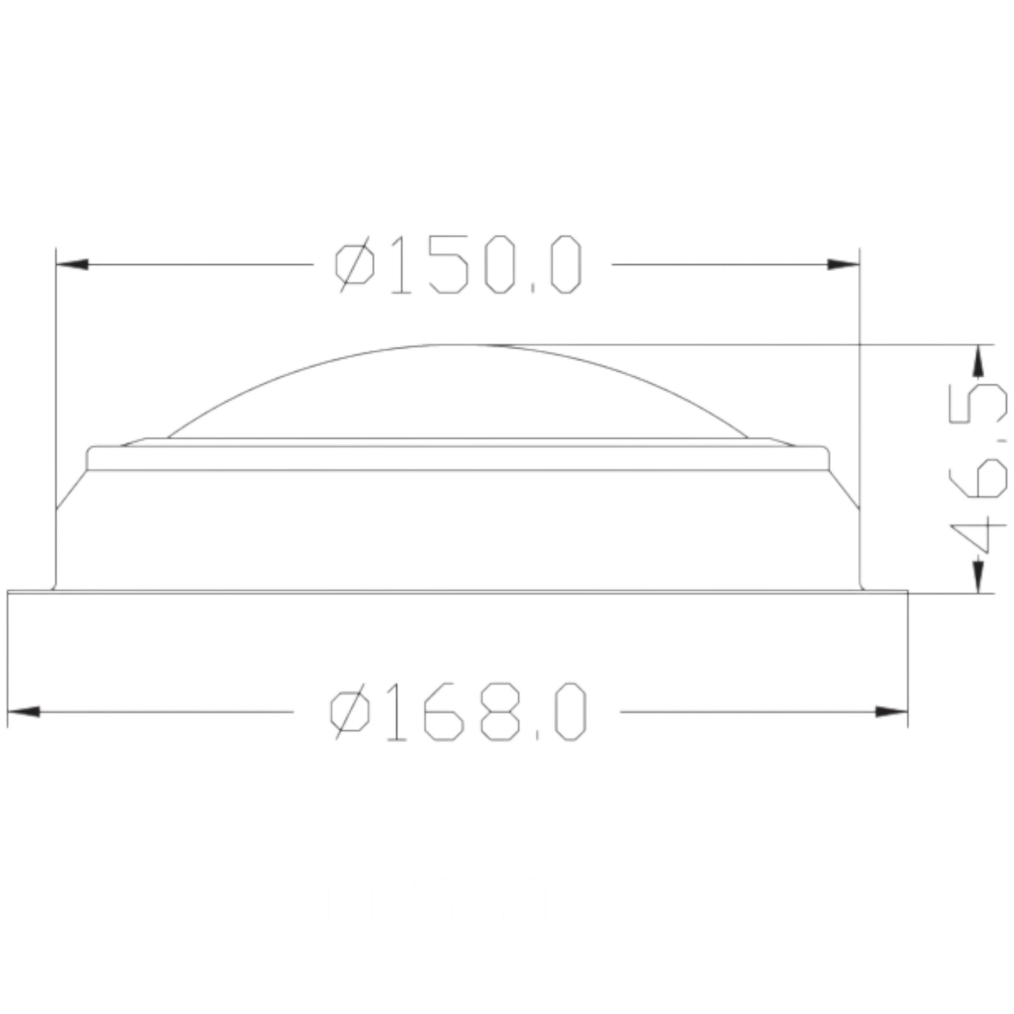 Pactrade Marine Interior Ceiling Dome Light 12V Boat RV Room Cabin Surface Mount Stainless Steel 304 Build-in Rocker Switch ON/OFF Clear Polycarbonate Lens (6-3/4", LED: Cool White)