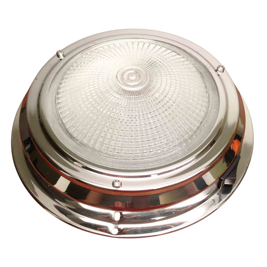 Pactrade Marine Boat 5" Lens Accent Dome Light Stainless Steel with Toggle Switch