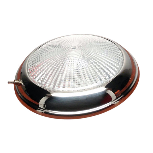 Pactrade Marine Boat LED Dome White Light Stainless Steel Finish