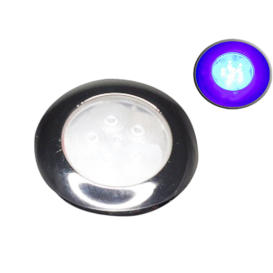 Pactrade Marine RV Boat Trailer 6 LED Blue Ceiling Courtesy Light S S Rim Flush/Surface