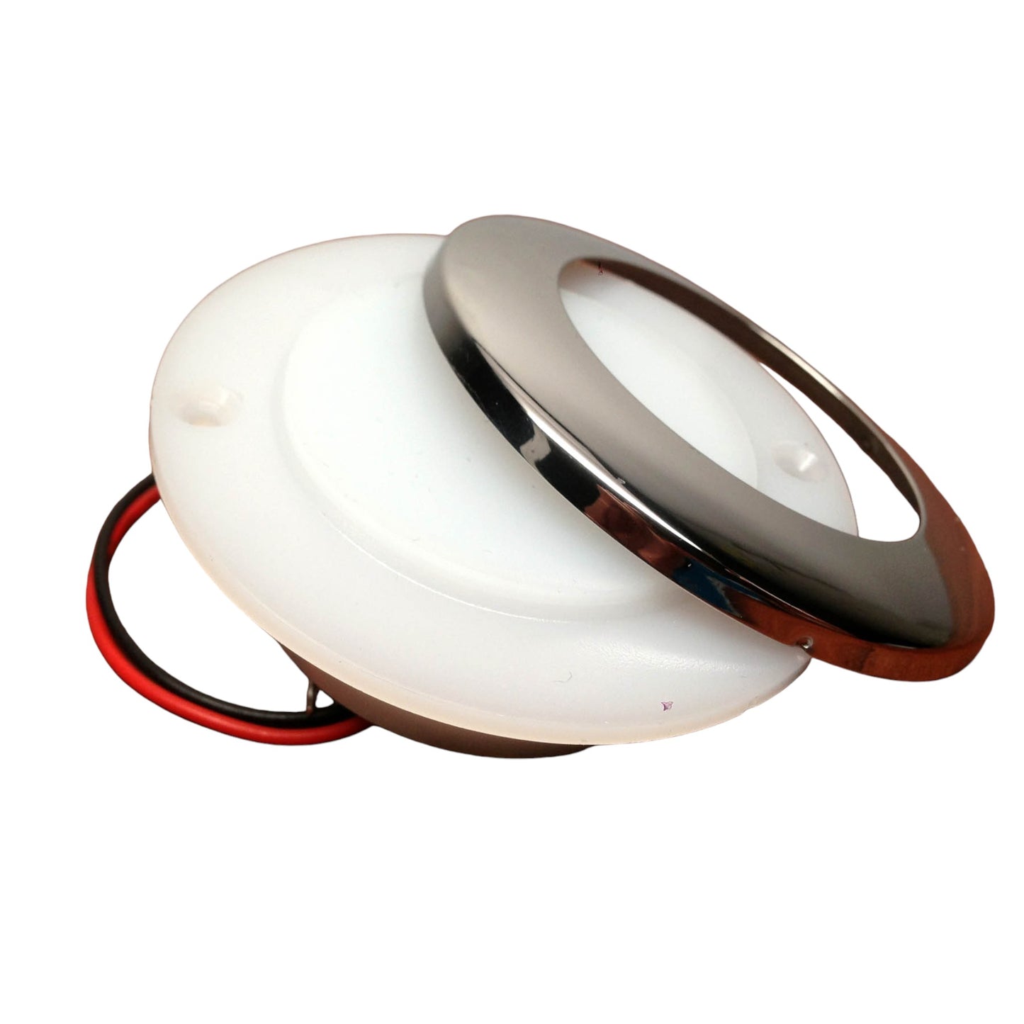 Pactrade Marine Boat Bright LED Ceiling Light Glare Free Lens Stainless Steel Rim Nacre