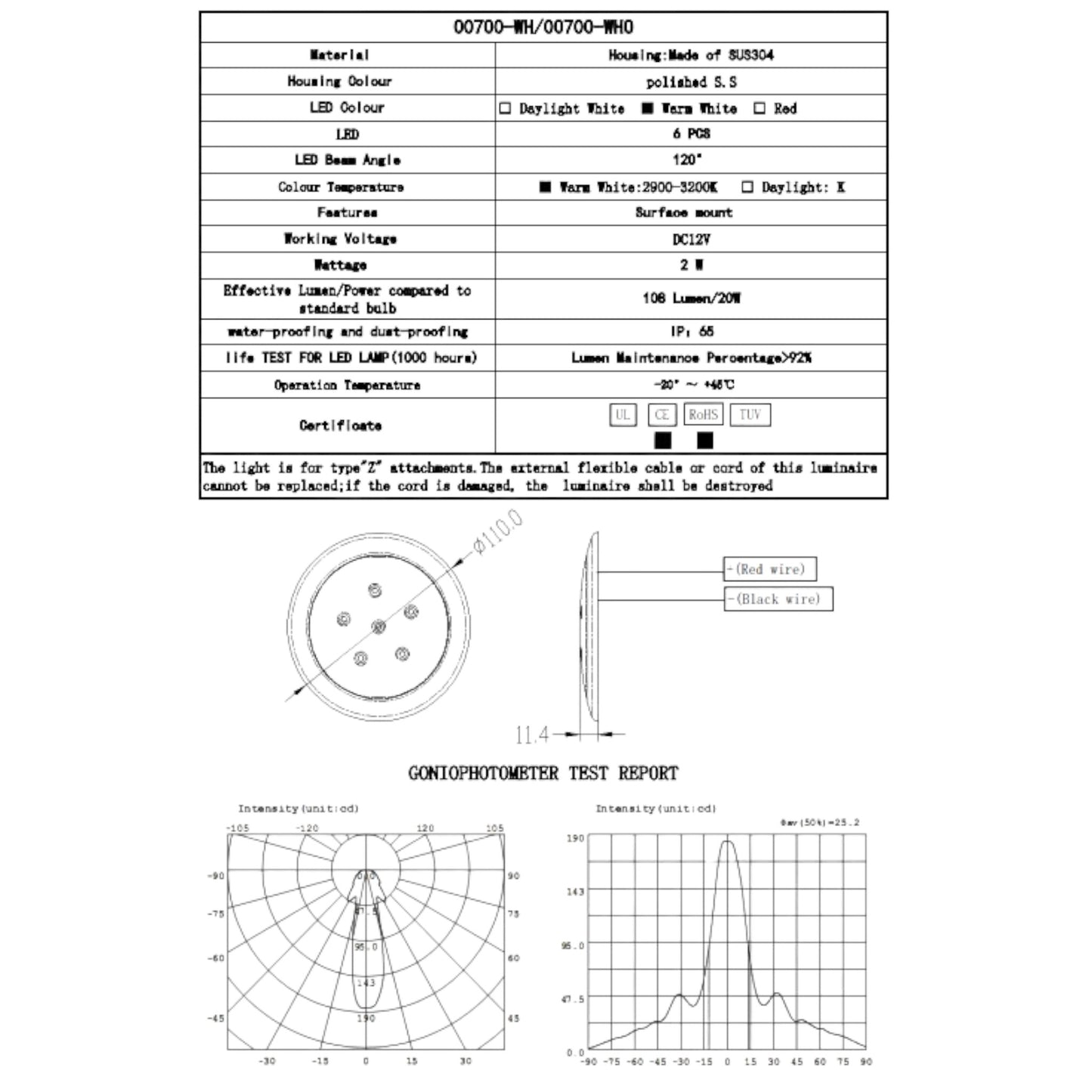 Pactrade Marine Boat Bright Round 4.3"D Ceiling Light Water Dust Proof Samsung LED Bulbs