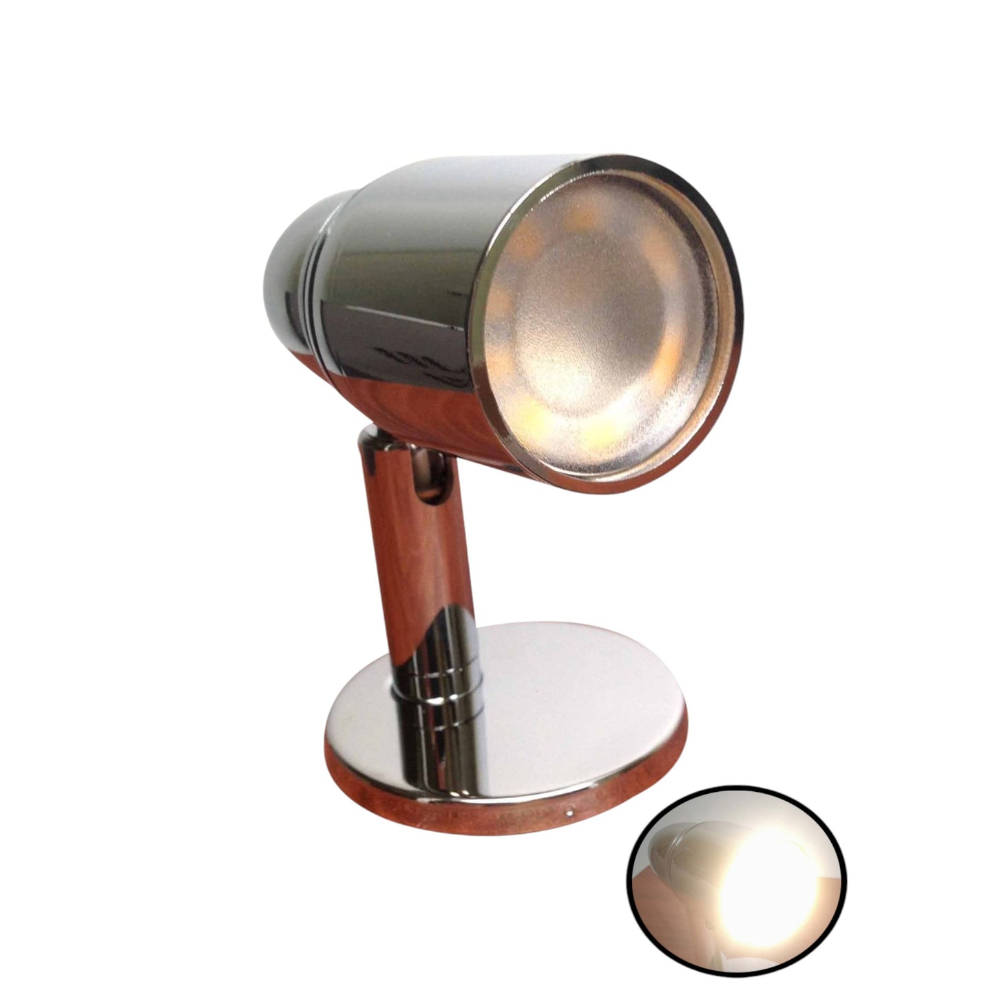 Pactrade Marine Accent LED Chrome Plated Brass Reading Light Marine Boat 2W 52 Lumens