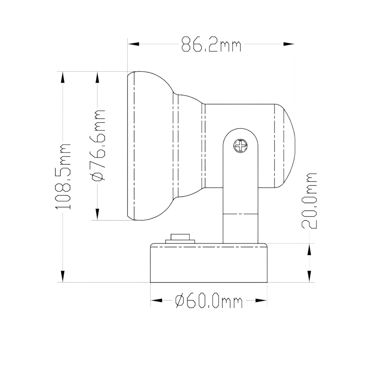 Pactrade Marine Boat Stainless Steel SS304 Reading Light 3.1W Daylight White On 12V 102LM