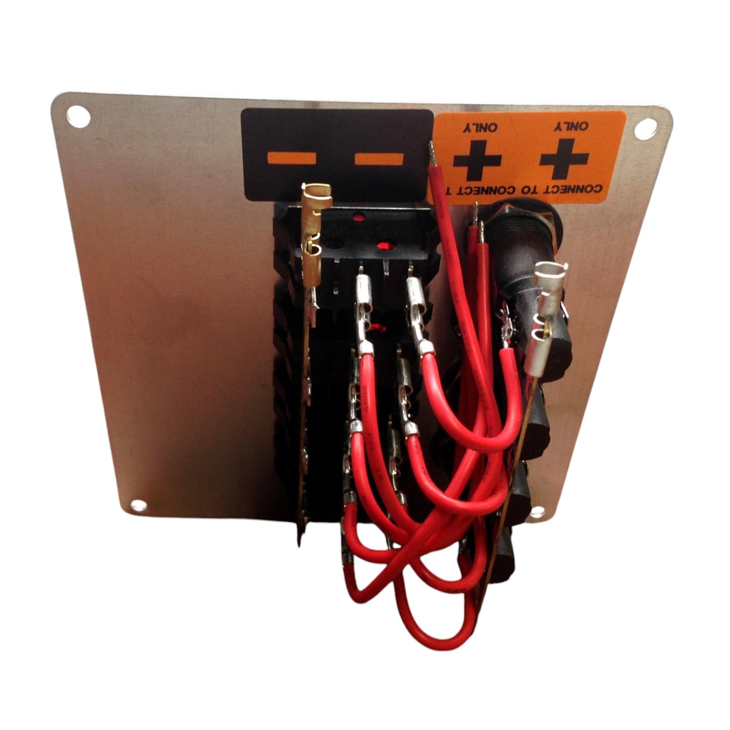 Pactrade Marine Boat Black Aluminum Switch Panel IP65 12V Illuminated Switches 4x5A Fuses