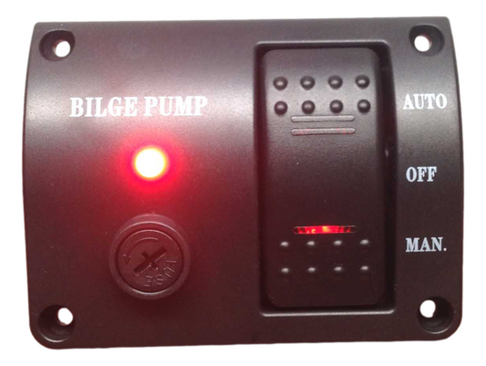 Pactrade Marine Boat Bilge Alarm Pump Switch ABS Manual Automatic Off Spring Return