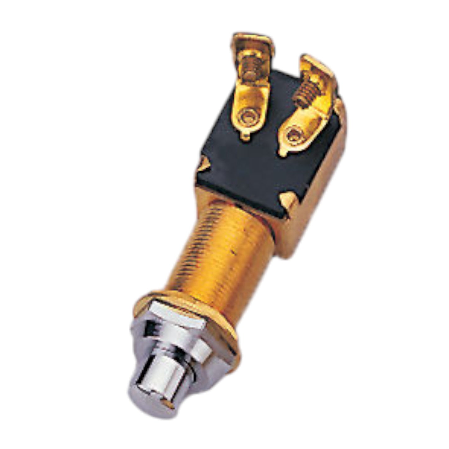 Pactrade Marine Push Button Switch with Chrome Plated Brass Nut