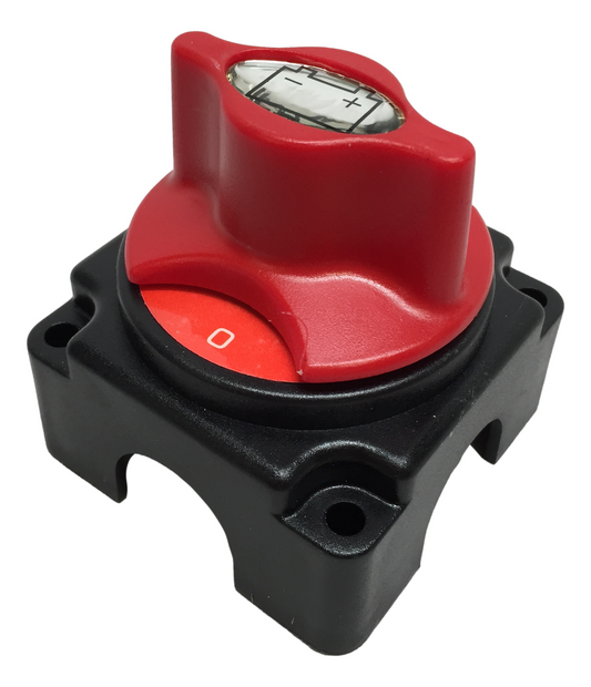 MARINE BOAT MINI BATTERY SWITCH WITH POM KNOB 90 DEG. RED GREEN LABEL 2P 12V