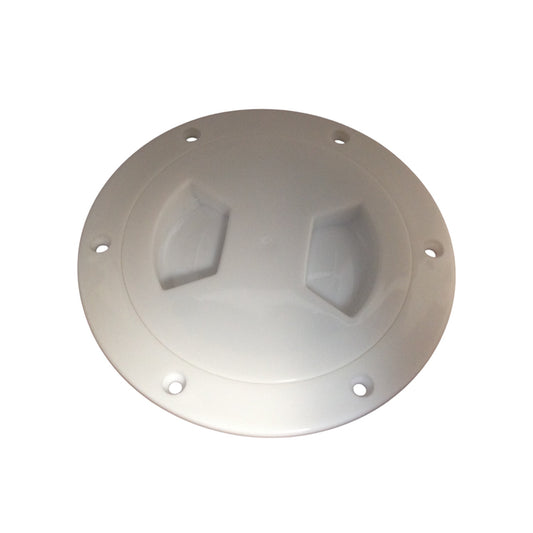 Pactrade Marine Boat White Plastic Deck Plate 4"D Waterproof Inspection Bayonet Type