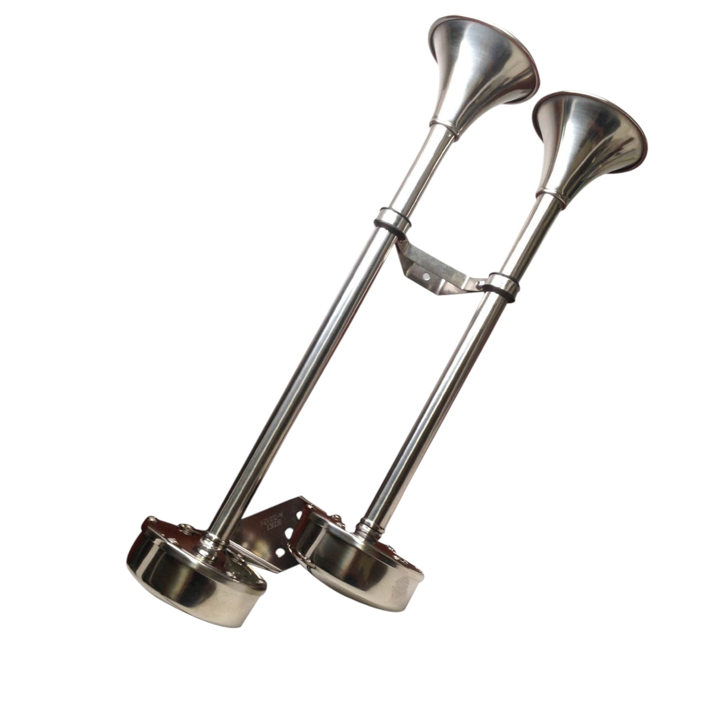 Pactrade Marine Boat Stainless Steel Dual Trumpet Horn 12V Heavy Duty