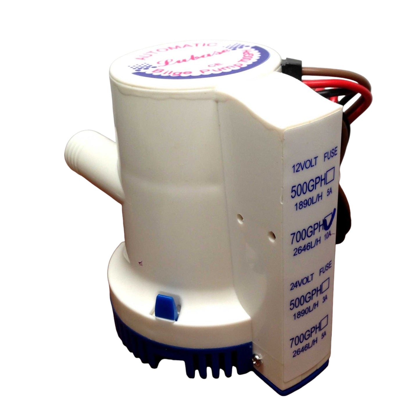 Pactrade Marine Boat 700 GPH ABS Automatic Bilge Pump 12V Straight Hose Adaptor