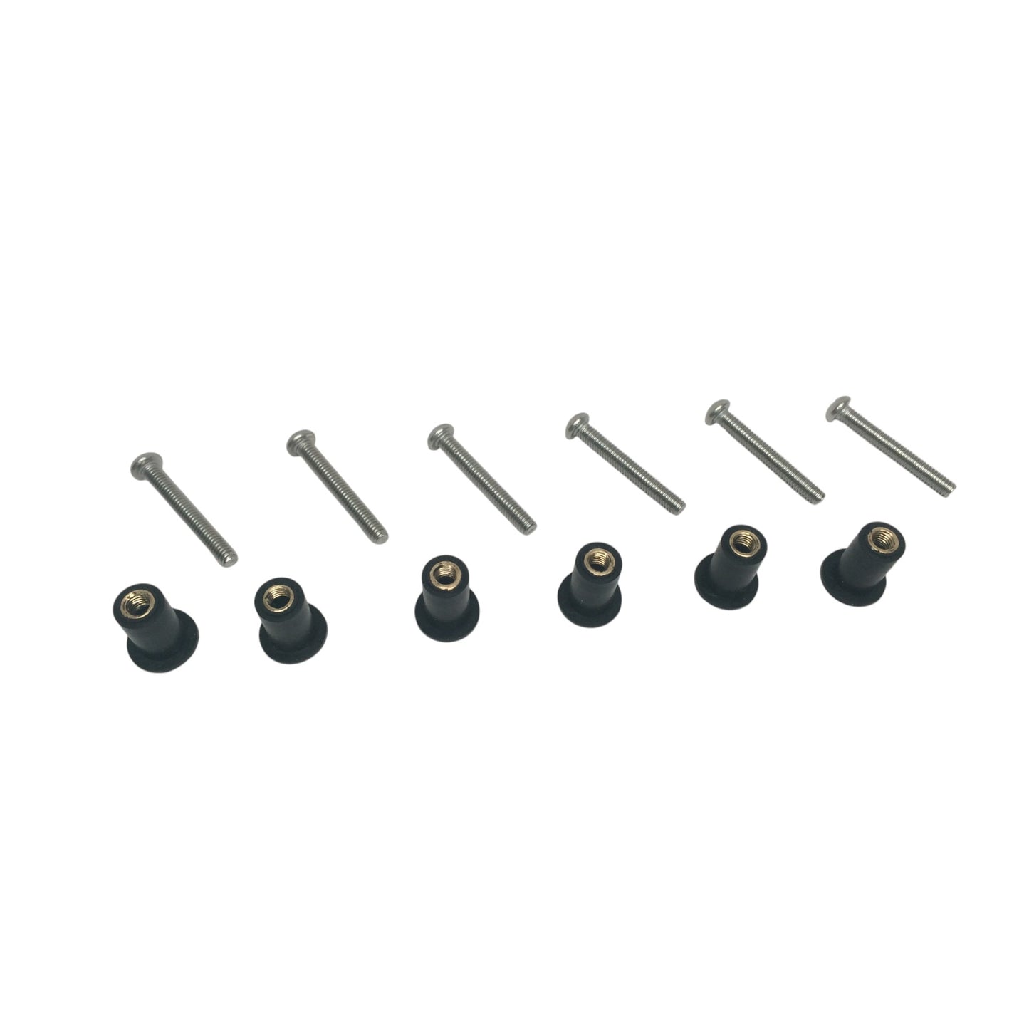 Pactrade Marine Durable 6 PCS 5/8" Well Nuts With SS Screws For Kayak Canoe Small Boats Marine