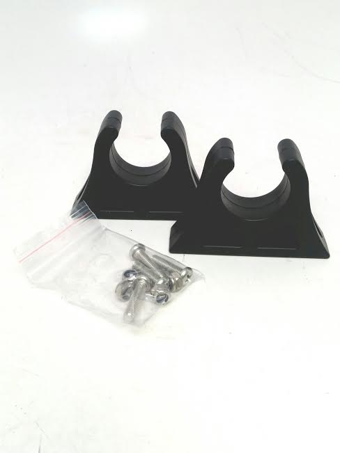 Pactrade Marine Boat Canoe Kayak Pair of Black Paddle Clips 1 1/8" Diameter