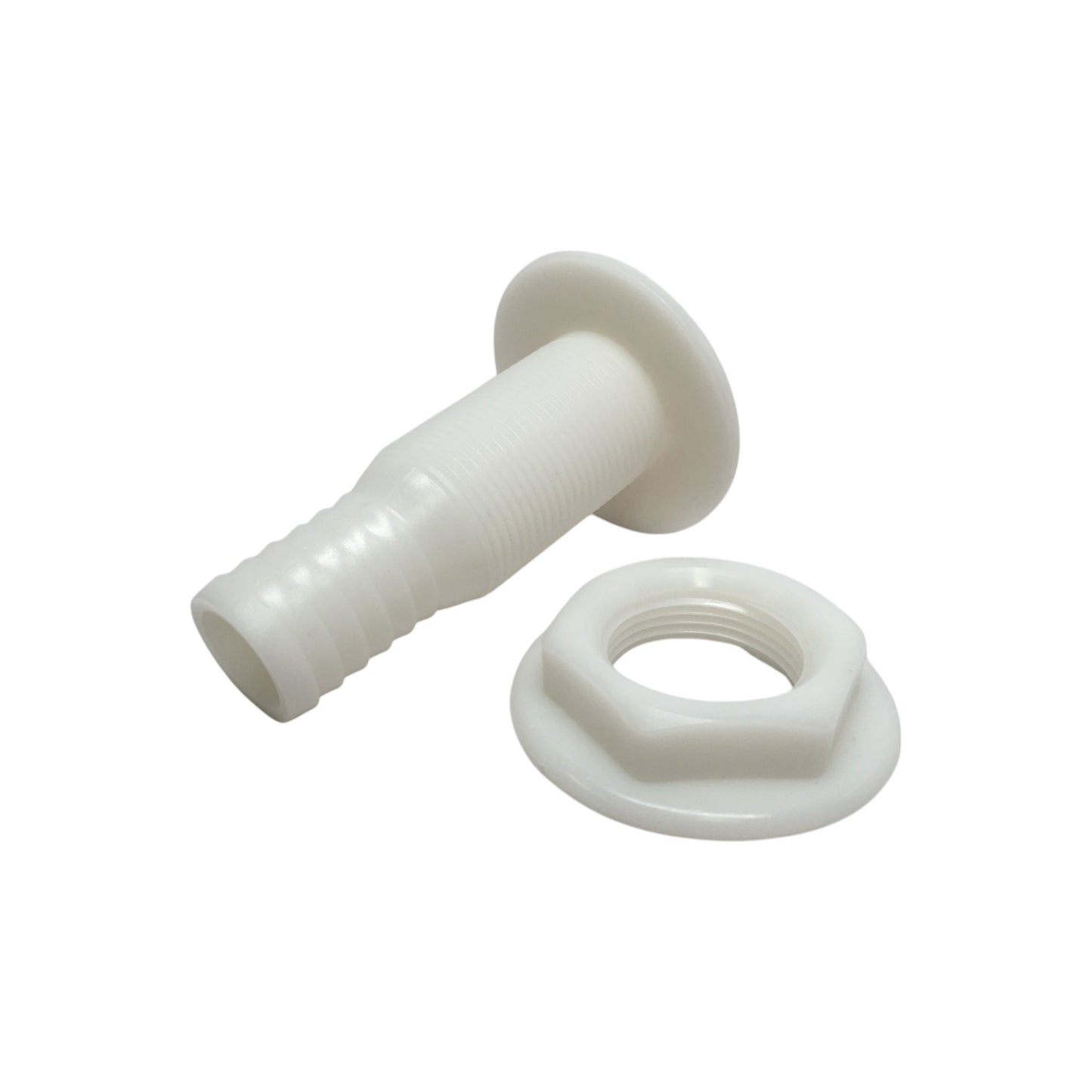 Pactrade Marine Boat White Plastic Thru-Hull Fittings Medium Size For 1" Pipe 3.5" Height