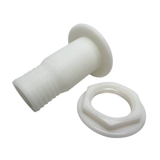 Pactrade Marine Boat White Plastic Thru-Hull Fittings Large Size For 1.5" Pipe 4" Height