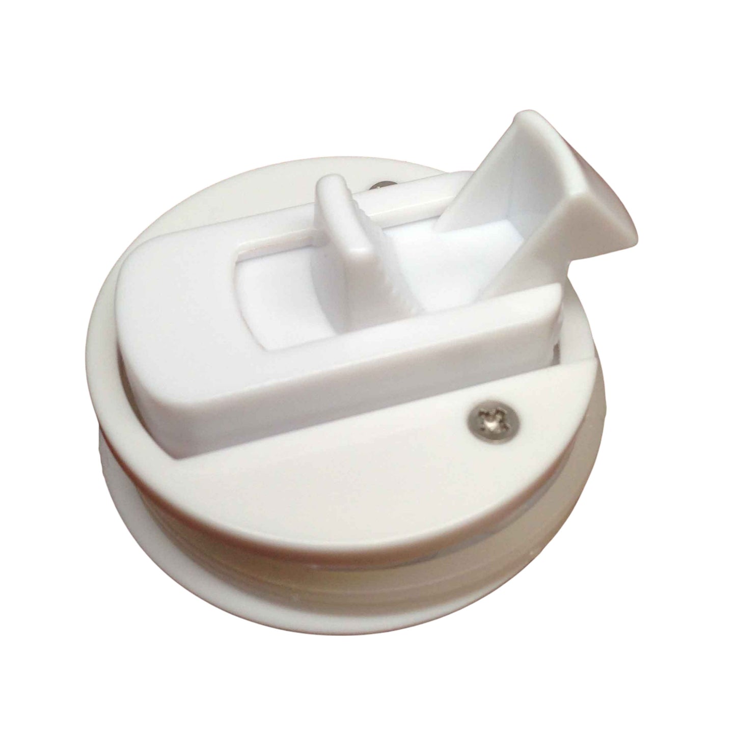 Pactrade Marine Boat Locking White Plastic Flush Pull Slam Latch Hatch Lift 2 3/8"D