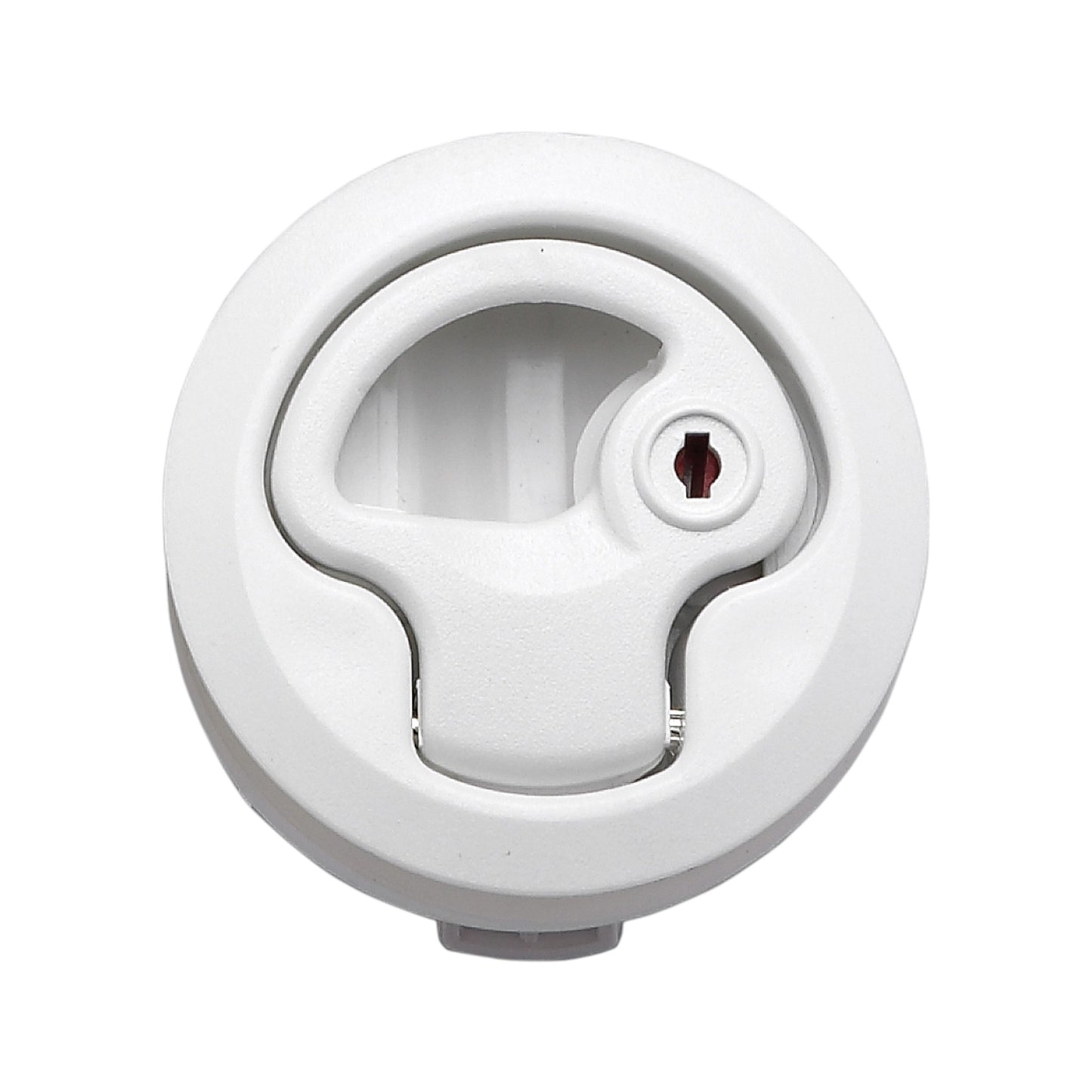 Pactrade Marine Boat Locking White Plastic Flush Pull Slam Latch Hatch Lift 2 3/8"D