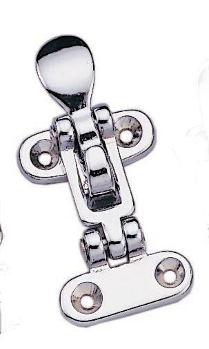 MARINE BOAT ANTI RATTLE DOOR KEEPER CHROME PLATED BRASS 3.8" BY 1.79"