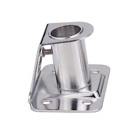 Pactrade Marine Stainless Steel 304 Stanchion Socket for 1" Pole at 84° Angle 2.5"Base