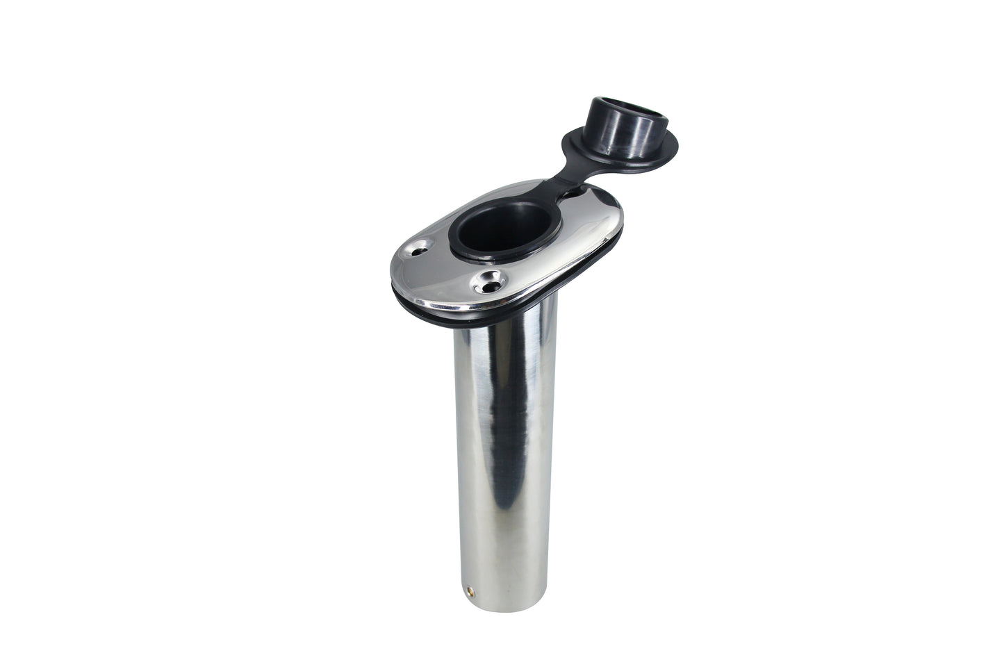 Pactrade Marine Boat Pontoon SS Flush Mount 15° Fishing Rod Holder 9.5" PVC Cap