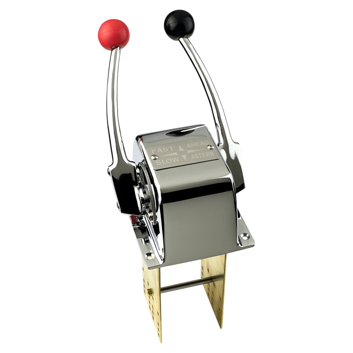 Pactrade Marine Twin Lever Engine Control Made Of Chrome Plated Brass For Boat