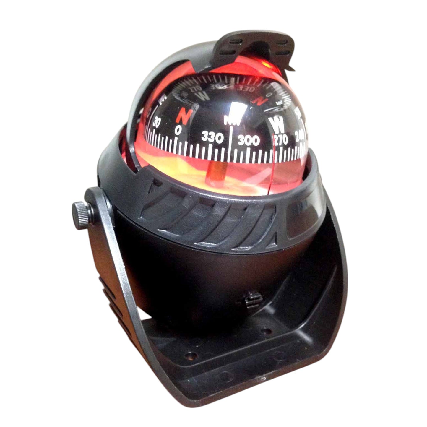 Pactrade Marine Boat Nautical Sport Black Lighted Compass With Bracket Visible Luber Line