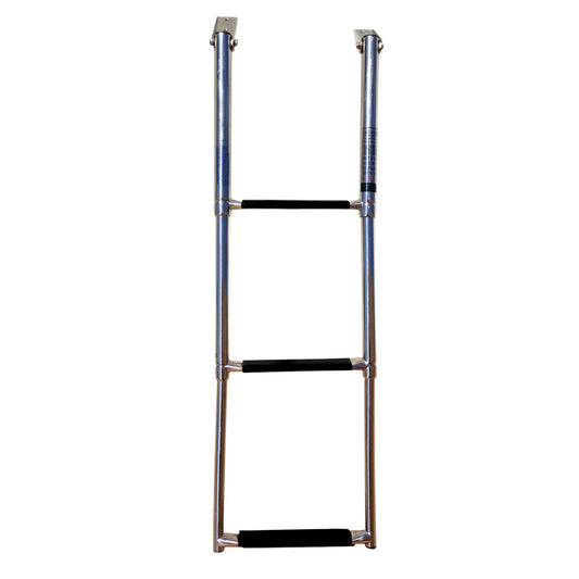 Pactrade Marine Boat Stainless Steel 3 Step Telescopic Ladder Swim Step Over Platform