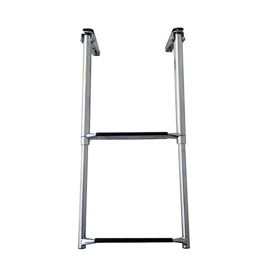 Pactrade Marine Boat Stainless Steel 2 Steps Telescopic Ladder & Sliding Under Platform