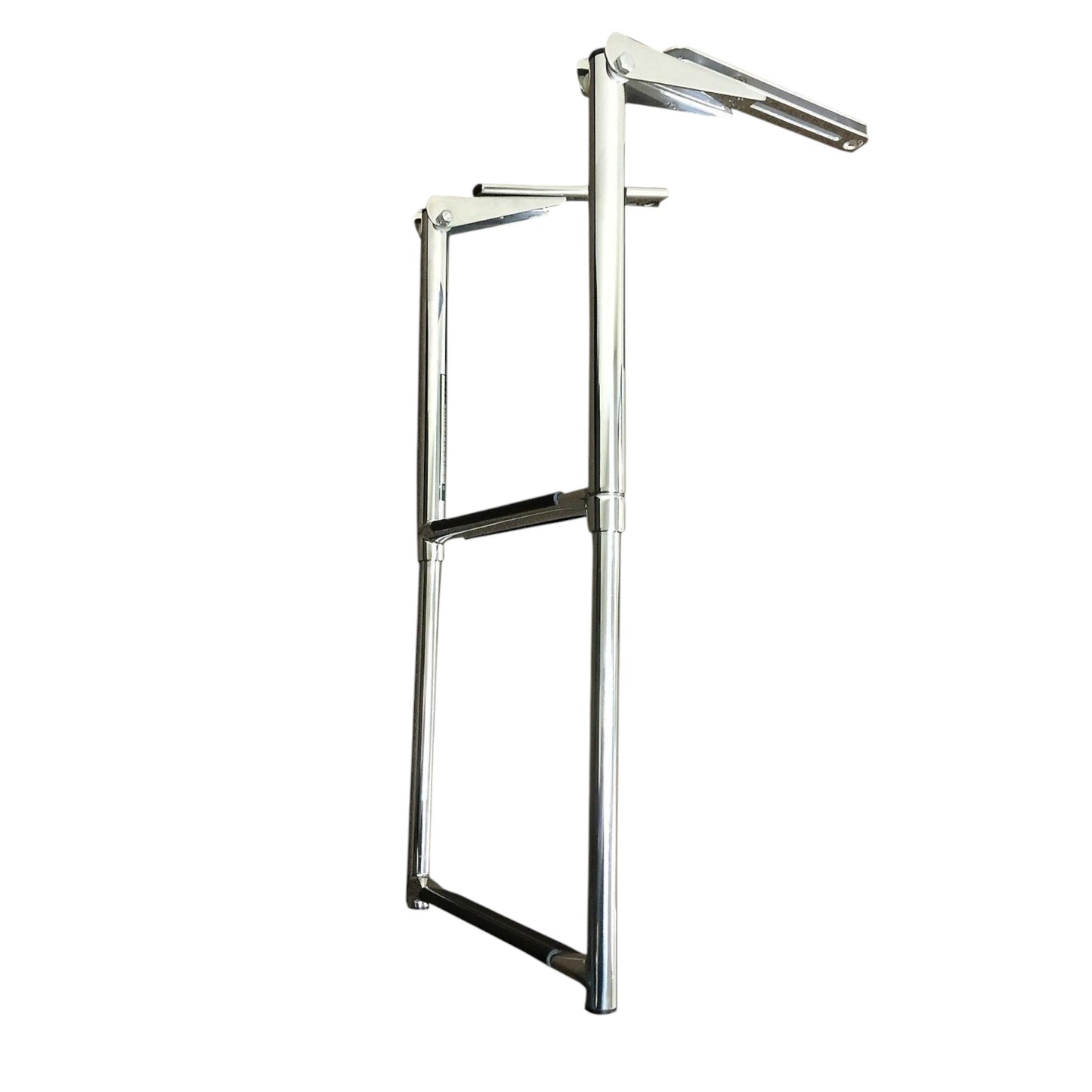 Pactrade Marine Boat Stainless Steel 2 Steps Telescopic Ladder & Sliding Under Platform