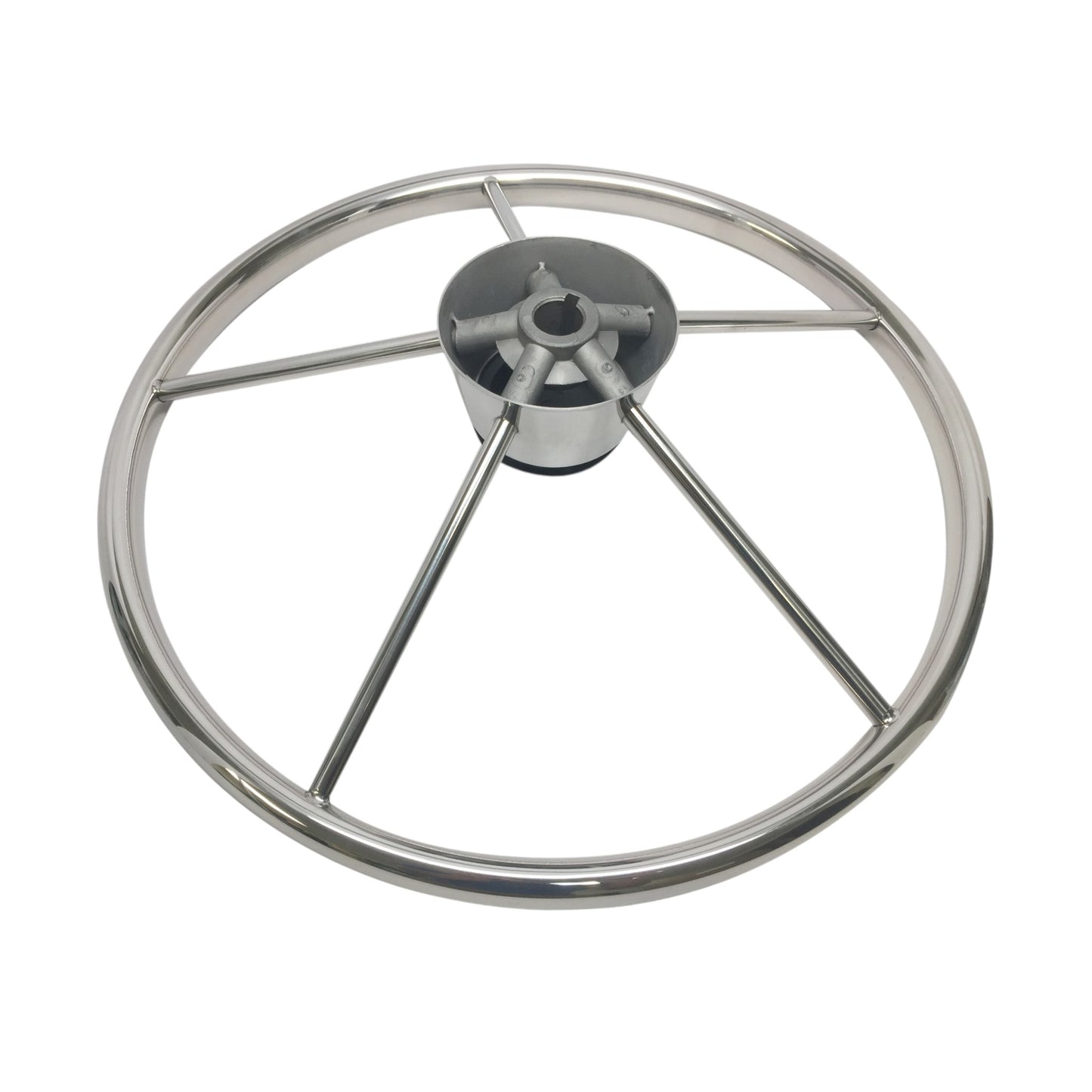 Pactrade Marine Destroyer Style SS304 Five Spoke Steering Wheel with Teak Cap