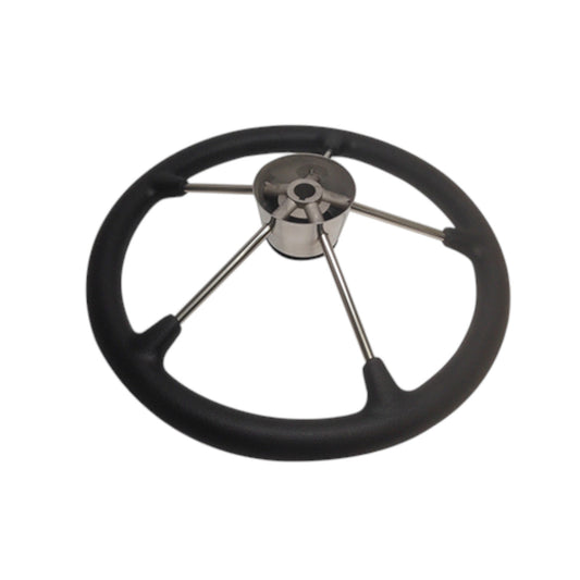 Pactrade Marine Boat Stainless Steel Steering Wheel With Black Foam Five Spoke