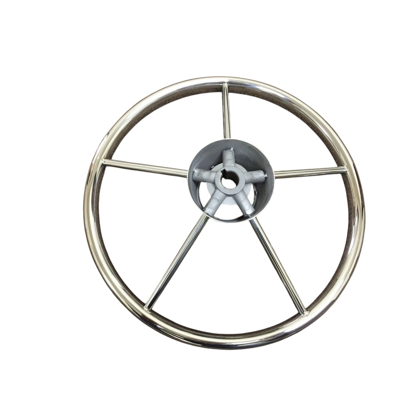 Pactrade Marine 5 Spoke 11" Stainless Steel Steering Wheel w/ Turning Knob